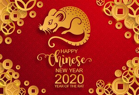 AOFOTO 10x7ft Chinese Year Backdrop Mouse Mice Copper Cash Year of The ...