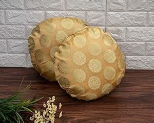 Buy Royal DecoFurnishing Mandala Circles Brocade Silk Round Shaped ...