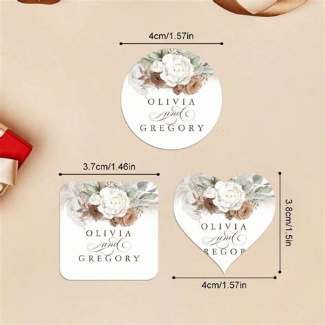Adesivi floreali personalizzabili con nomi - etichette personalizzate ...