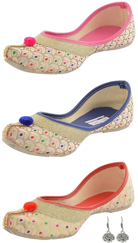 Babes Women's Multi Mojaris - 4 UK (37 EU) (6 US) (DN-201) : Amazon.in ...