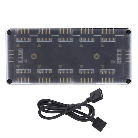 Demeras 10-Port RGB HUB Controller 4-Pin RGB Controller for PC Computer ...