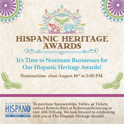 The Albuquerque Hispano Chamber of Commerce on LinkedIn: 🎉🌟 Nominate ...