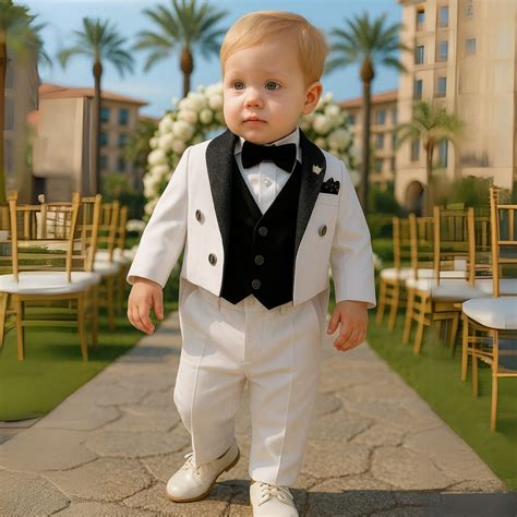 Baby Boys Gentleman Personalised Name Suit Birthday Party