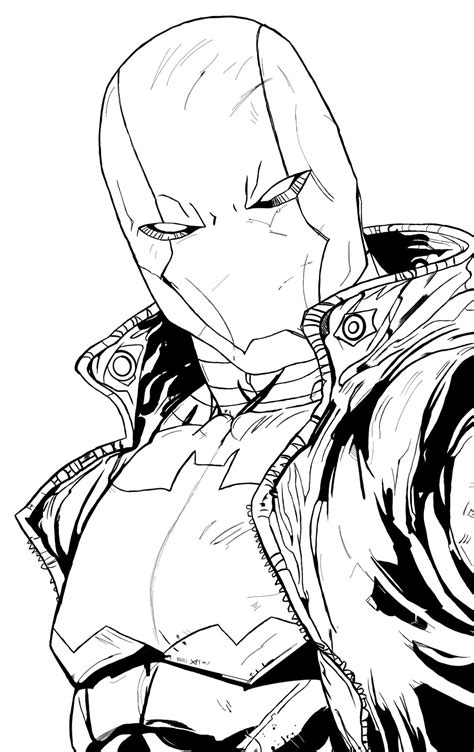 Deathstroke Drawing Colour