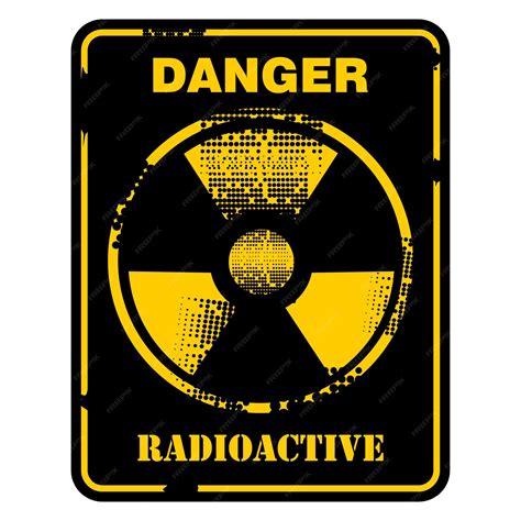 Premium Vector | Danger radioactive hazard sign and sticker vector