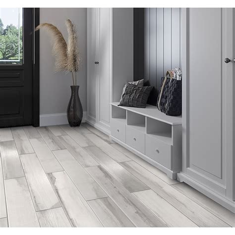 Apollo Tile Gray 8-in x 48-in Matte Porcelain Marble Look Floor and ...