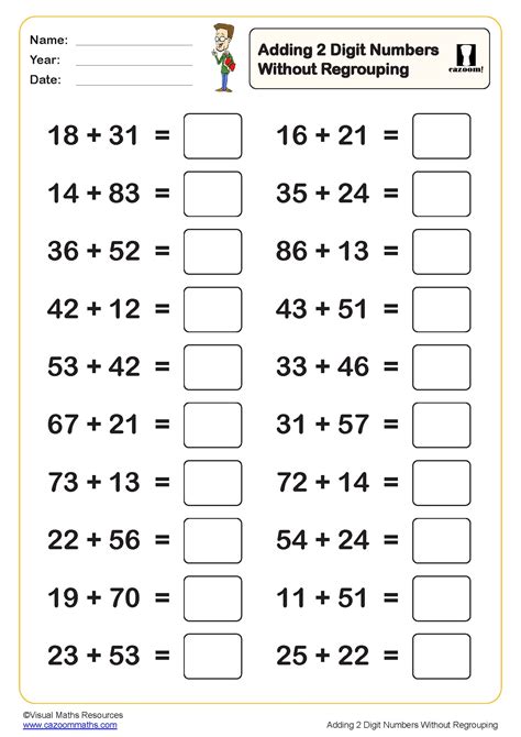 Adding 2-Digit Numbers and 1 Digit Numbers 的图像结果