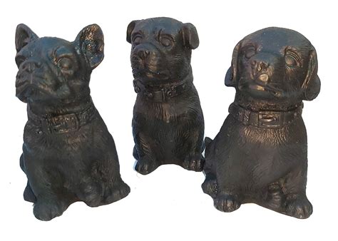 Buy PPJ ® Polyurethane FENGSHUI VASTU Black Dogs - Set of 3, Small for ...