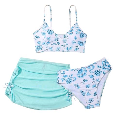 Wolcakyue Teen Girls 2025 Swimsuits Tween Kids Cutout Bathing Suits ...