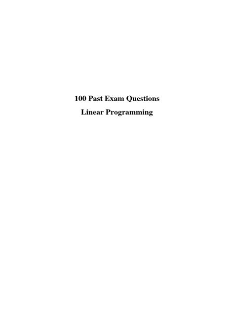 Image result for Linear Programming Past Paper 2