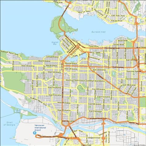 Printable Map Of Vancouver Bc Citymap Vancouver 2020 Map By Reise