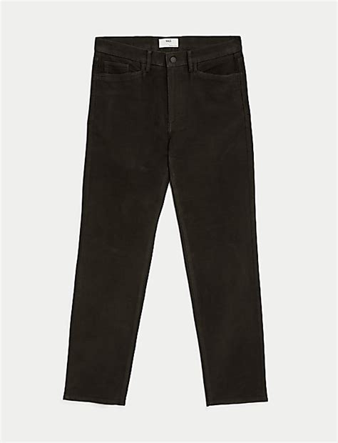 Buy Regular Fit Moleskin Trousers at Marks & Spencer