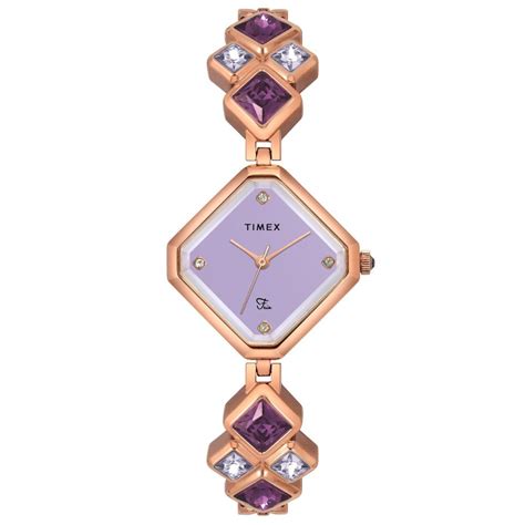 Timex Fria Women Lavender Rhombus Analog Watch - TWEL17201