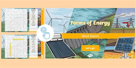 Forms of Energy Interactive Word Search