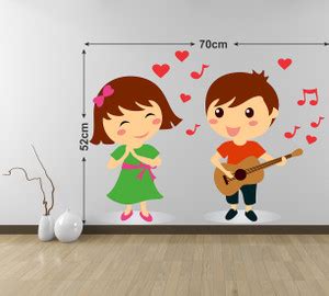 Tuffuk 70 cm Love Music | Wall Stickers | PVC Vinyl | Non-Reusable ...