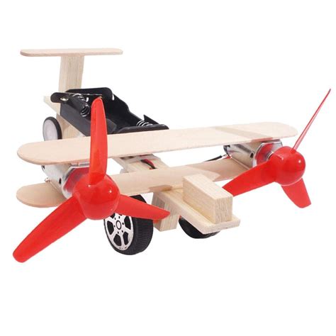 DIY Plane Model Kit Wood Kids Physical Science Experiments Toy Twin ...