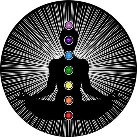 wallpics® Yoga Position with The Symbols of Seven Chakras Waterproof ...