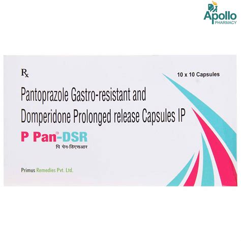 P Pan DSR Capsule 10's Price, Uses, Side Effects, Composition - Apollo ...