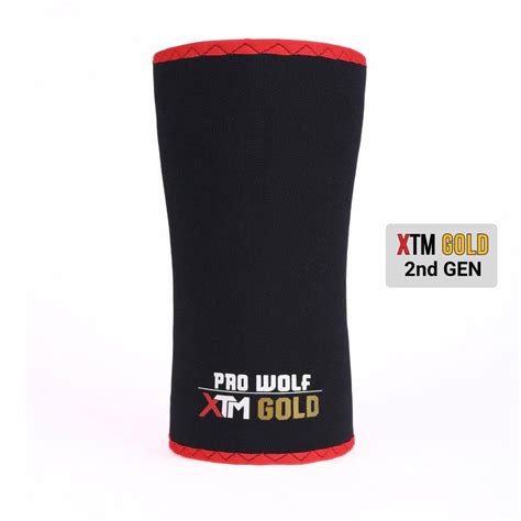 XTM Gold 7mm Knee Sleeves(Level 4+) for Powerlifting - BLACK