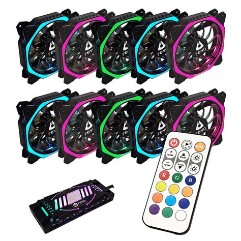Kit 3, 5, 6, 7 e 10 Fan Ventoinha Cooler Preta ARGB RGB 120mm Stellar ...