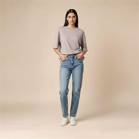 Women’s French Terry Oversized T-Shirt Ash – Attire Sense