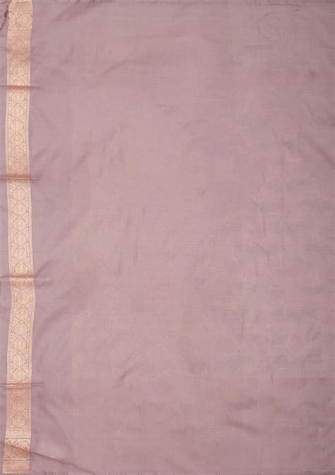 Buy Lavender Zariwork Pure Silk Saree - Koskii