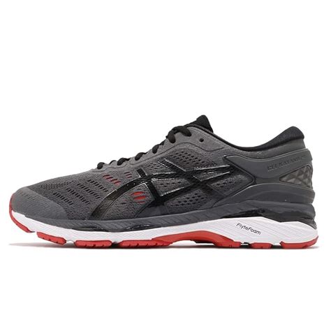 Buy ASICS Men Gel-Kayano 24 (4E) Dark Grey/Black/Fiery Red Running ...