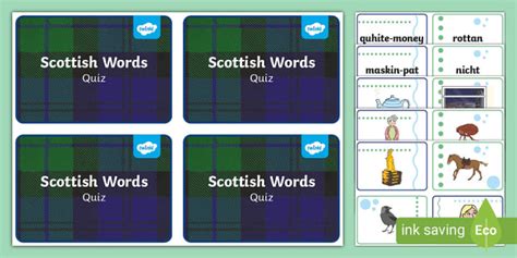 Burns Night Scottish Words Quiz (teacher made) - Twinkl