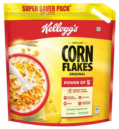 Kellogg's Corn Flakes Original 1.2kg/1.15kg | Power of 5: Energy ...