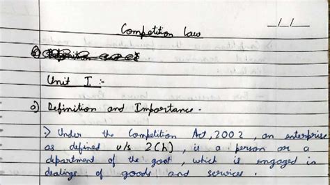 Competition Law Notes: Understanding the Competition Act, 2002 - Studocu