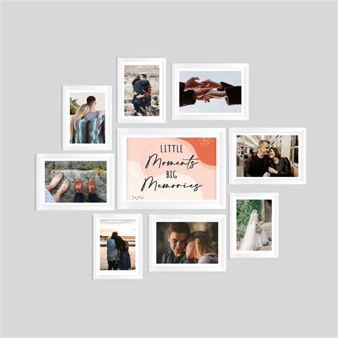 Little Moments Big Memories Set of 9 Photo Frames | The Zappy Box