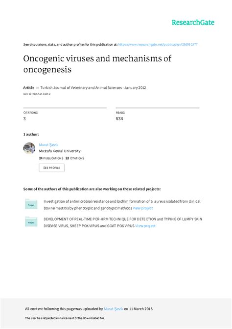 Oncogenic viruses and mechanisms of oncogenesis - See discussions ...