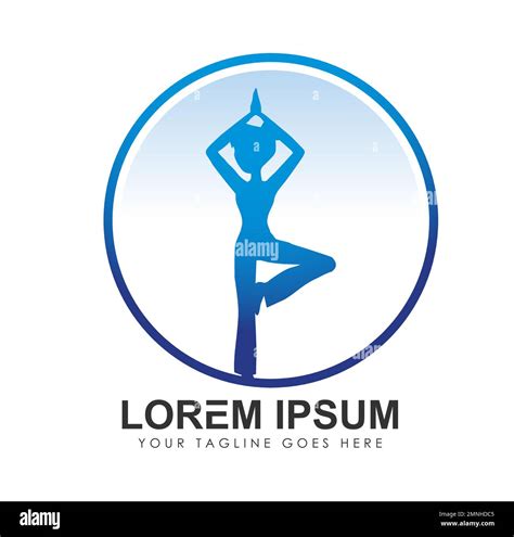 Yoga Vector Logo Design, Leaf Icon, Gym Logo Ideas & Fitness Logo Designs Illustration in white ...
