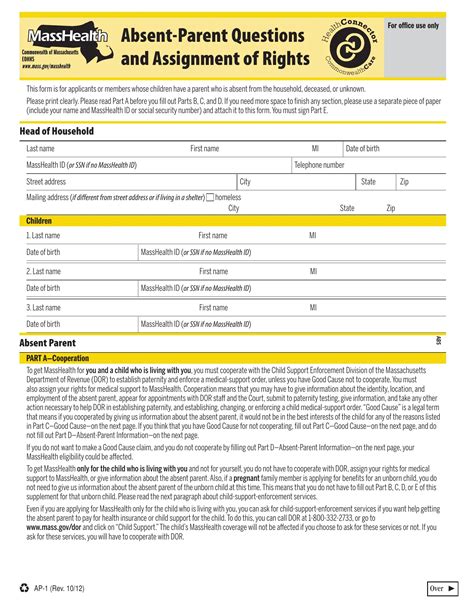 Absent Parent Form ≡ Fill Out Printable PDF Forms Online