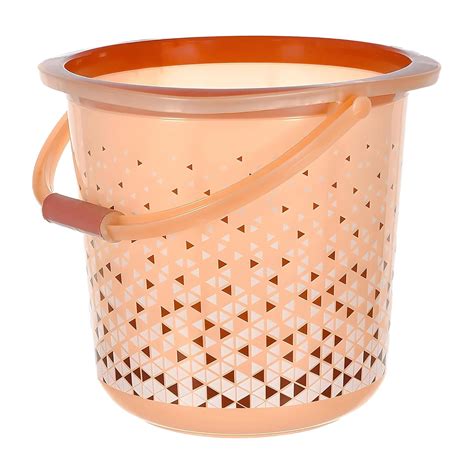 Kuber Industries Unbreakable Plastic Triangle Print Bucket for Home ...