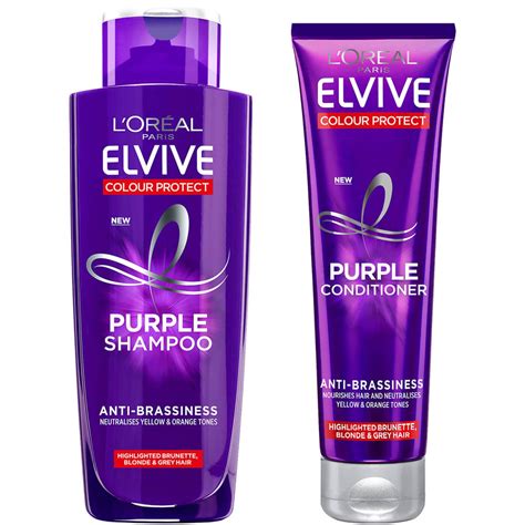 L'Oréal Paris Elvive Colour Protect Anti-Brassiness Purple Shampoo and ...
