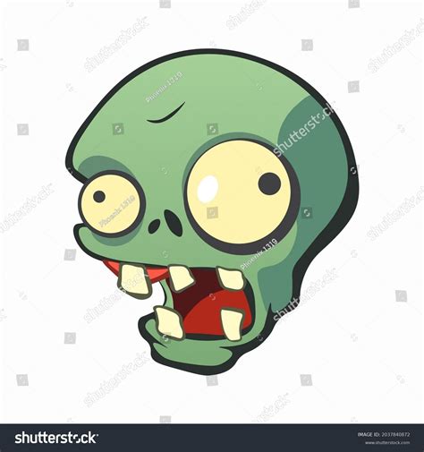 How To Draw A Zombie Head From Plants Vs Zombies