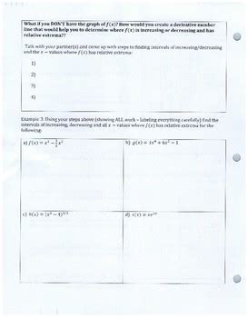 Image result for Increasing Decreasing Extrema