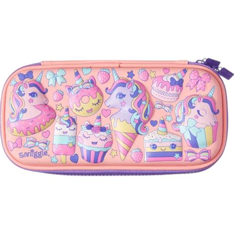 Smiggle Unicorn & Cupcake Hardtop Pencil Case – Kids Stationery Organi ...