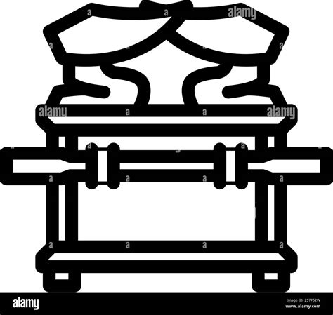 ark of the covenant line icon vector. ark of the covenant sign. isolated contour symbol black ...