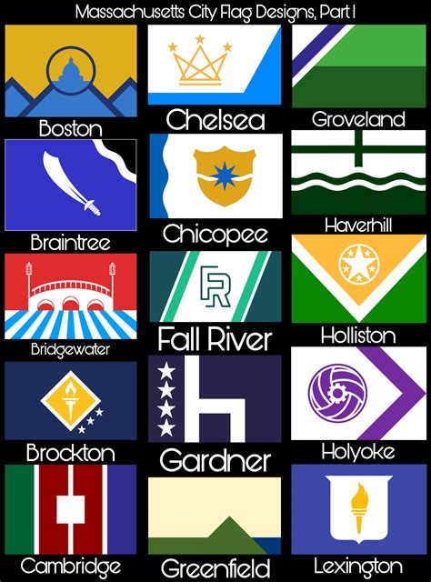 I redesigned the flags of some Massachusetts towns and cities! : r ...