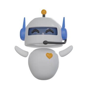 3d robot chatbot ai support in technology and business concept ...