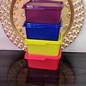 Buy tupperware. Plastic Container - 500ml, 4 Pieces, Multicolour Online ...