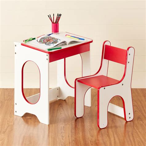 Buy Helios Jackie Kids Study Table and Chair Set - Red from Helios by ...