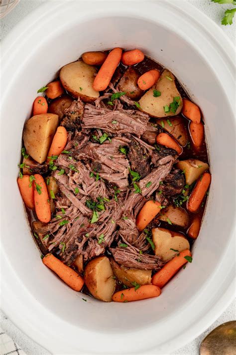 4-Ingredient Slow Cooker Roast Beef (Freezer to Slow Cooker) - Mommy ...