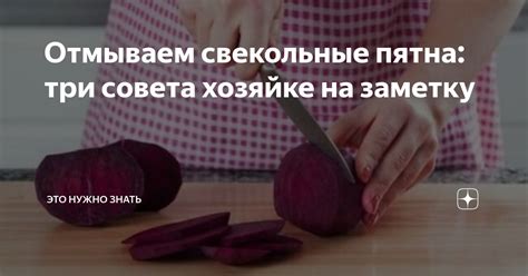 Отмываем свекольные пятна: три совета хозяйке на заметку | Это нужно ...