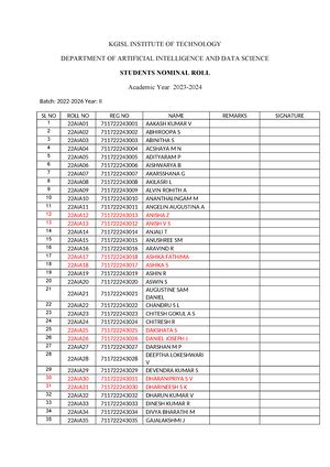 Bigdatalabmanual - iot - KGiSL Institute of Technology (Approved by ...