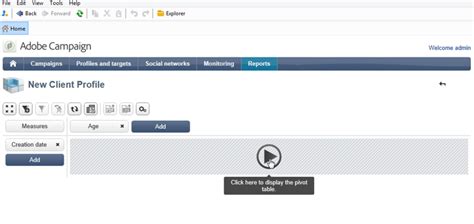 Utilizzare i cubi per creare rapporti sui dati | Adobe Campaign