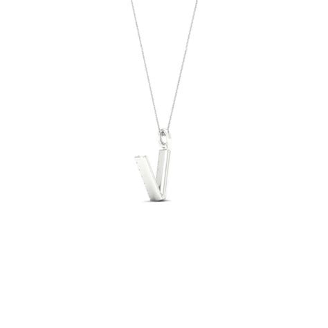 "V" Initial Fashion Pendant