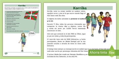 Hoja informativa: Korrika (teacher made) - Twinkl
